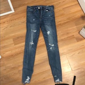 Ripped medium wash jeans